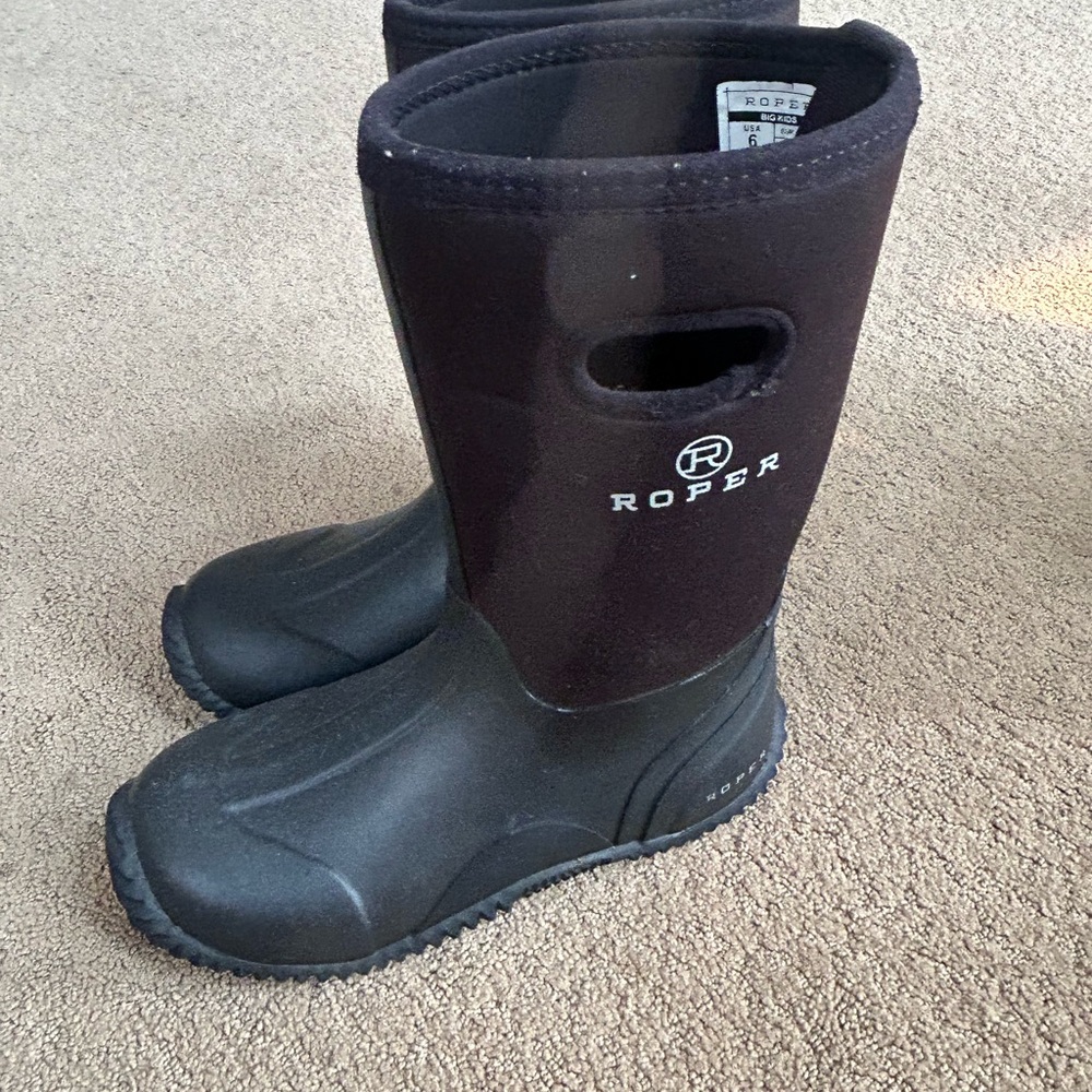 Roper Black Neoprene Boots